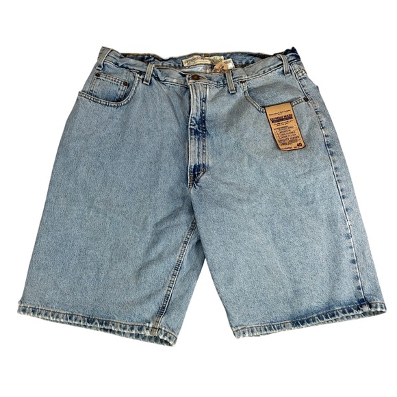 Vintage Abercrombie & Fitch Mens 40 Extreme Wash Blue Jean Shorts Made USA NWT
